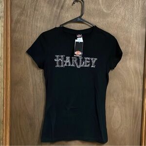 NWT Harley Davidson Short Sleeve Shirt Bling Small